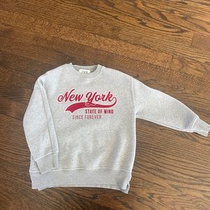 Zara Long Sleeve Graphic Crewneck
